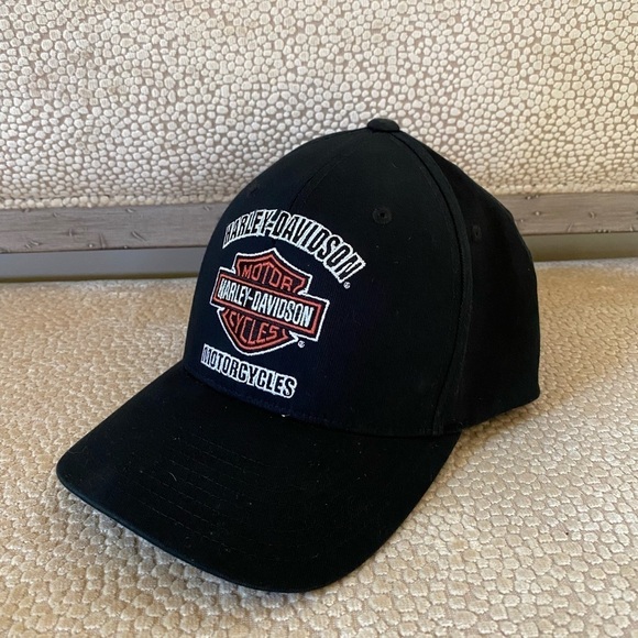 Harley Davidson Men's  Baseball Style Traditional Logo Stretch Cap Hat L/XL - Picture 5 of 14